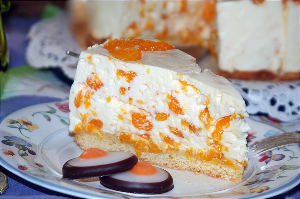 Kasesahnetorte Mit Mandarinen Rezepte Chefkoch 