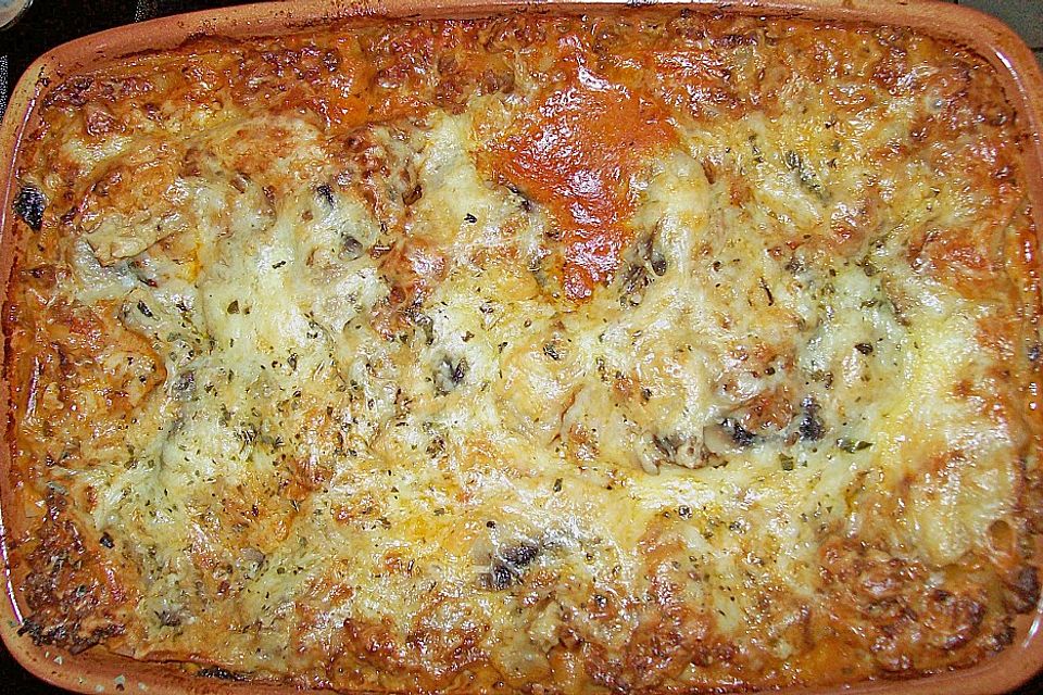 Lasagne mit frischen Champignons