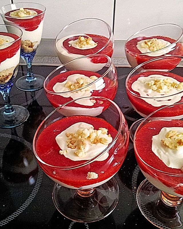 Erdbeer - Trifle ohne Mascarpone