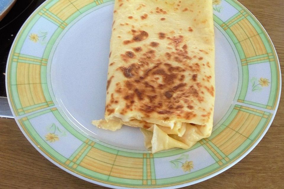 Crêpes mit Käse - Schinkenfüllung