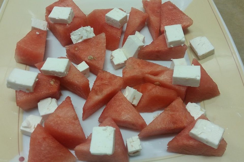 Wassermelone mit Feta