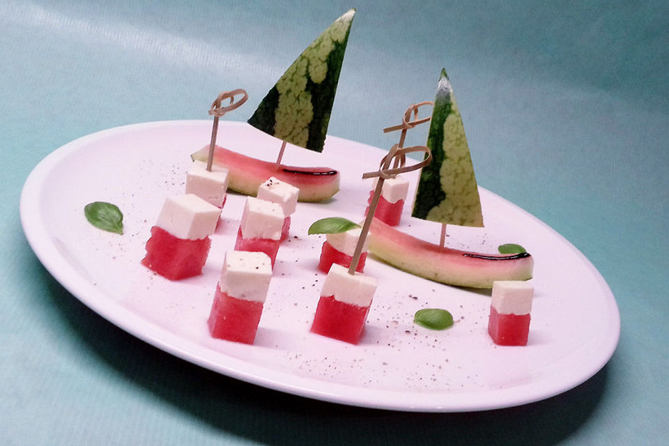 Wassermelone mit Feta