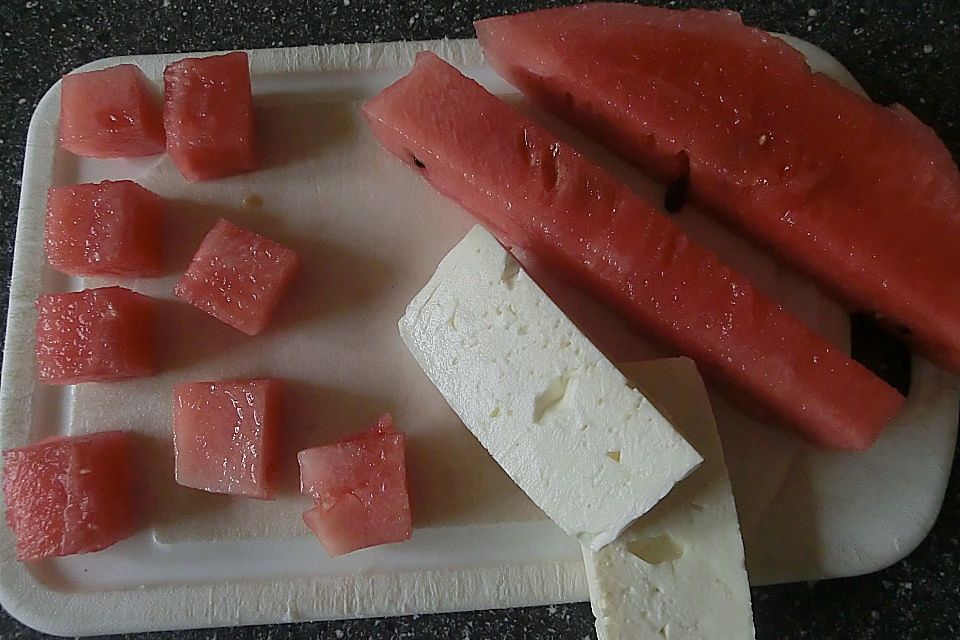 Wassermelone mit Feta