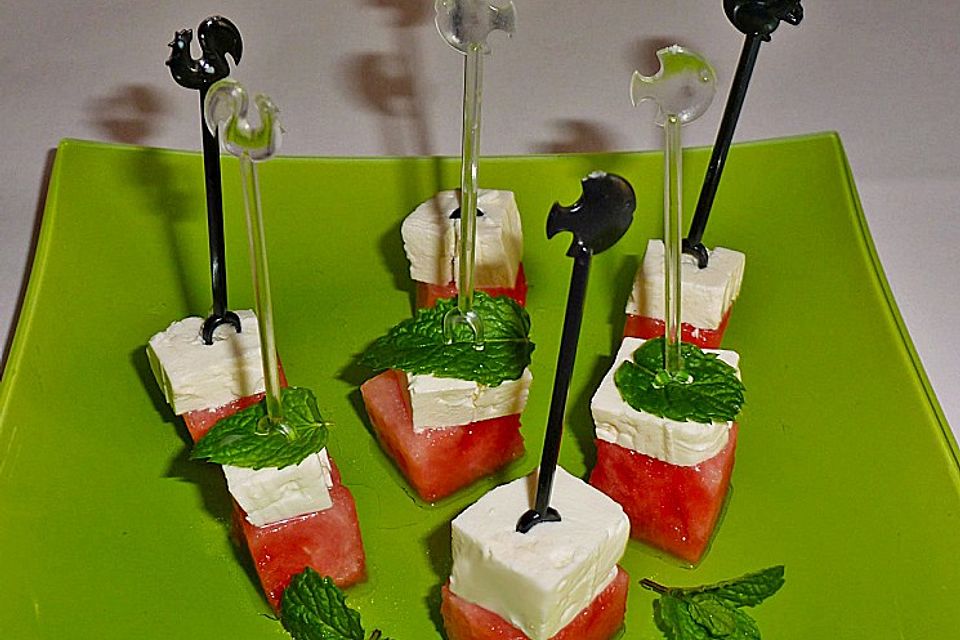 Wassermelone mit Feta