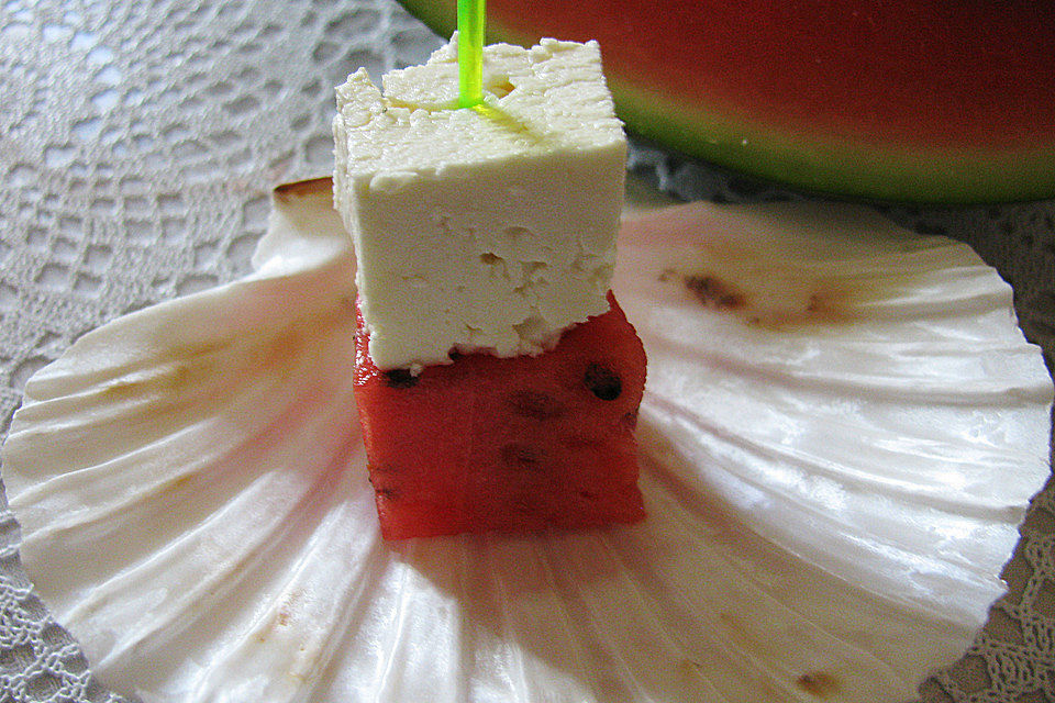 Wassermelone mit Feta