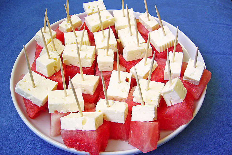 Wassermelone mit Feta