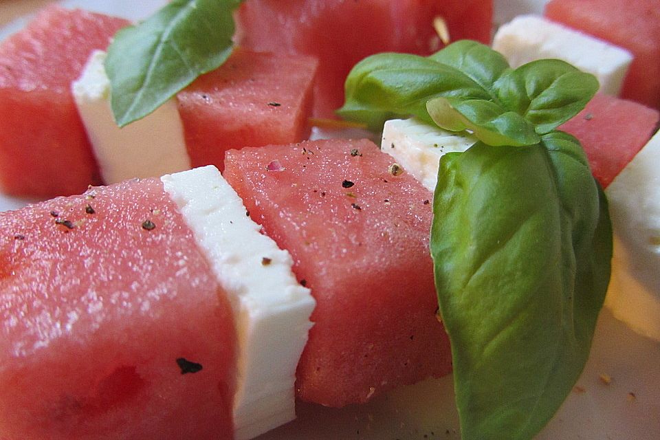 Wassermelone mit Feta