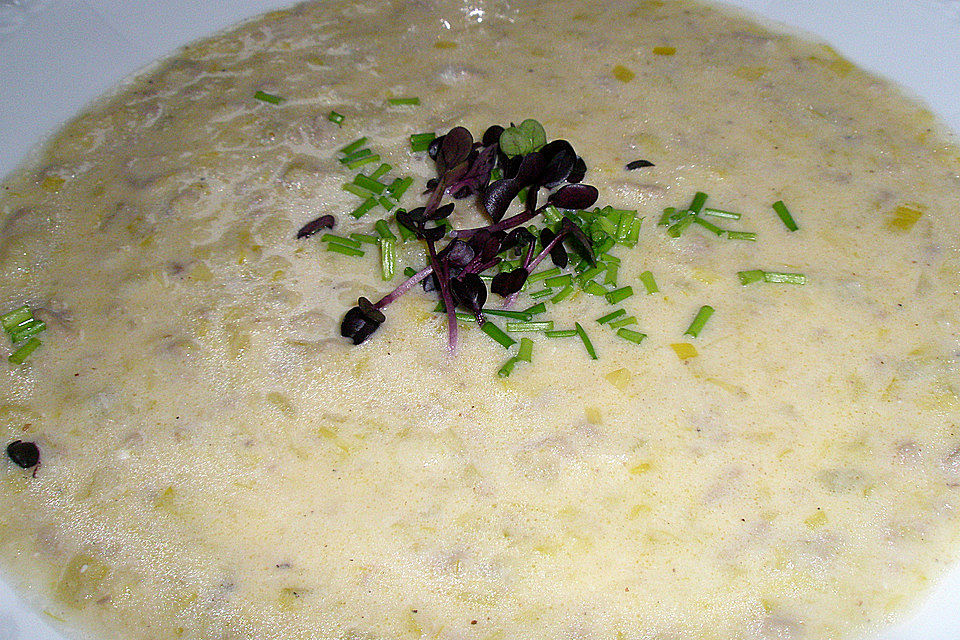 Hackfleisch-Lauch-Suppe