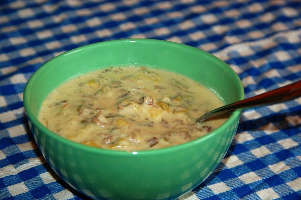 Hackfleisch-Lauch-Suppe