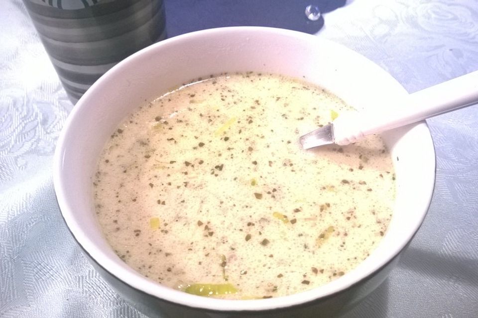 Hackfleisch-Lauch-Suppe