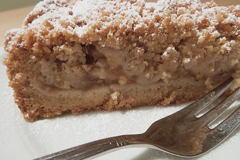 Einfacher Apfelmus - Streuselkuchen