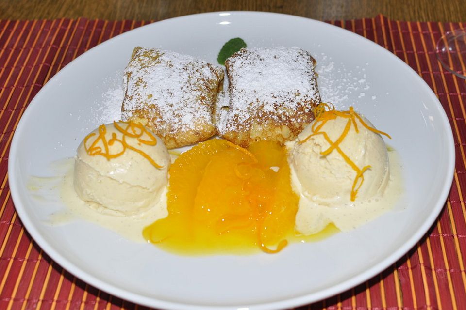 Orangen - Quark - Crêpes