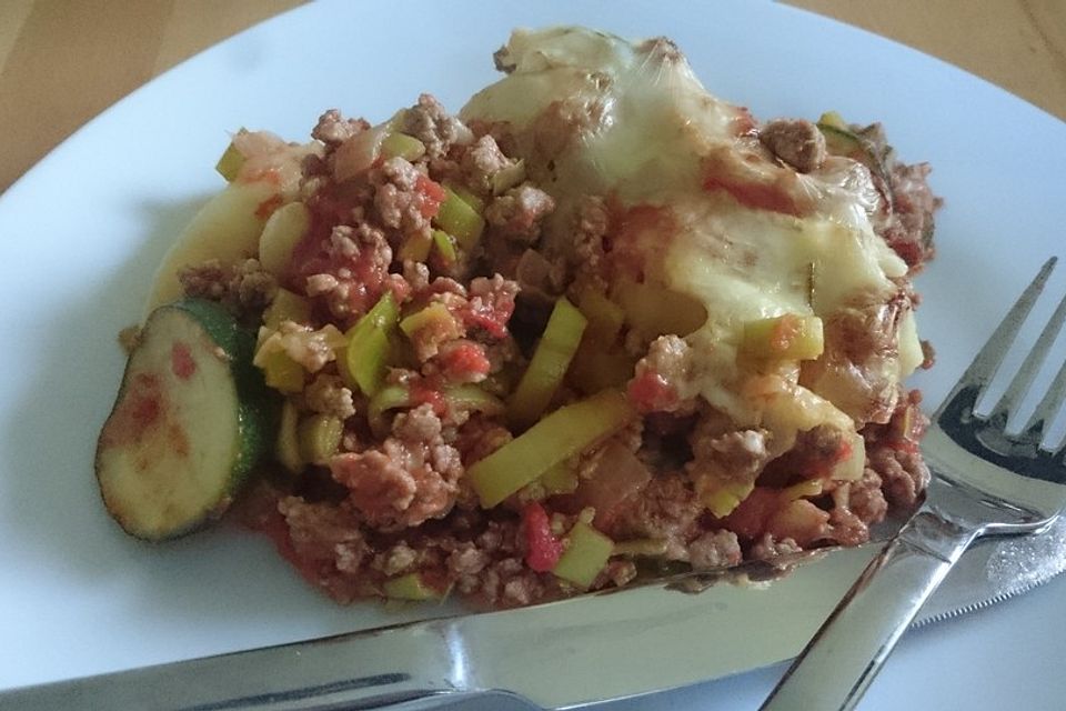 Schupfnudel - Hackfleisch - Auflauf mit Gemüse