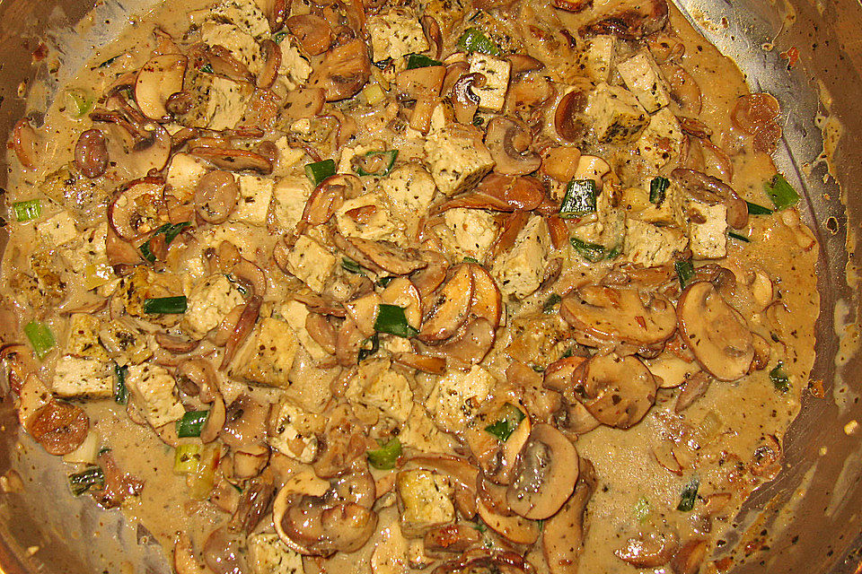 Tofu - Champignon Pfanne