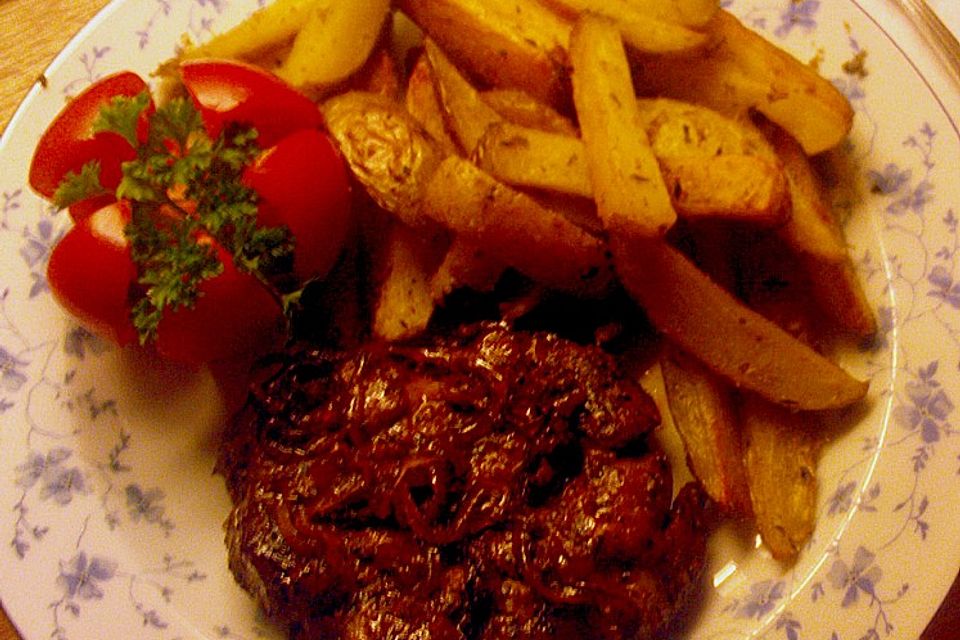 Kammsteak in eigener Marinade