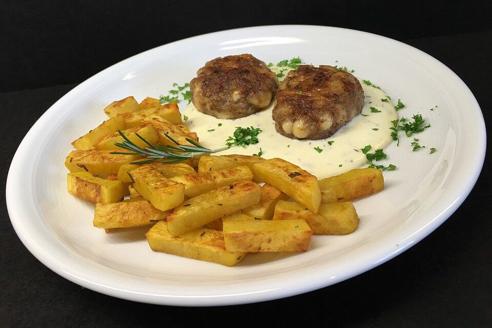 Selbst gemachte Pommes aus dem Backofen