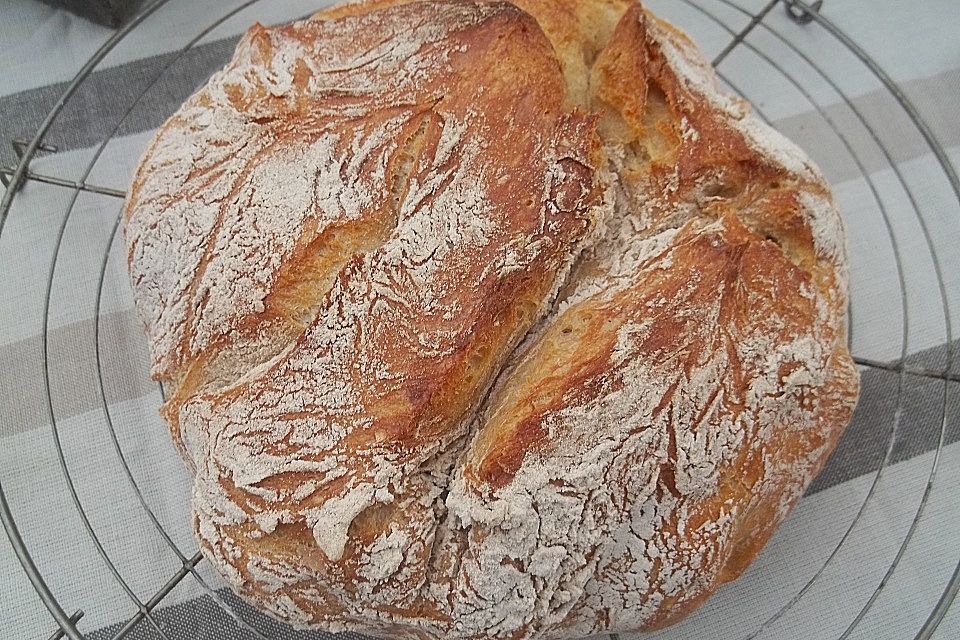 No - Knead - Bread mit Frischhefe