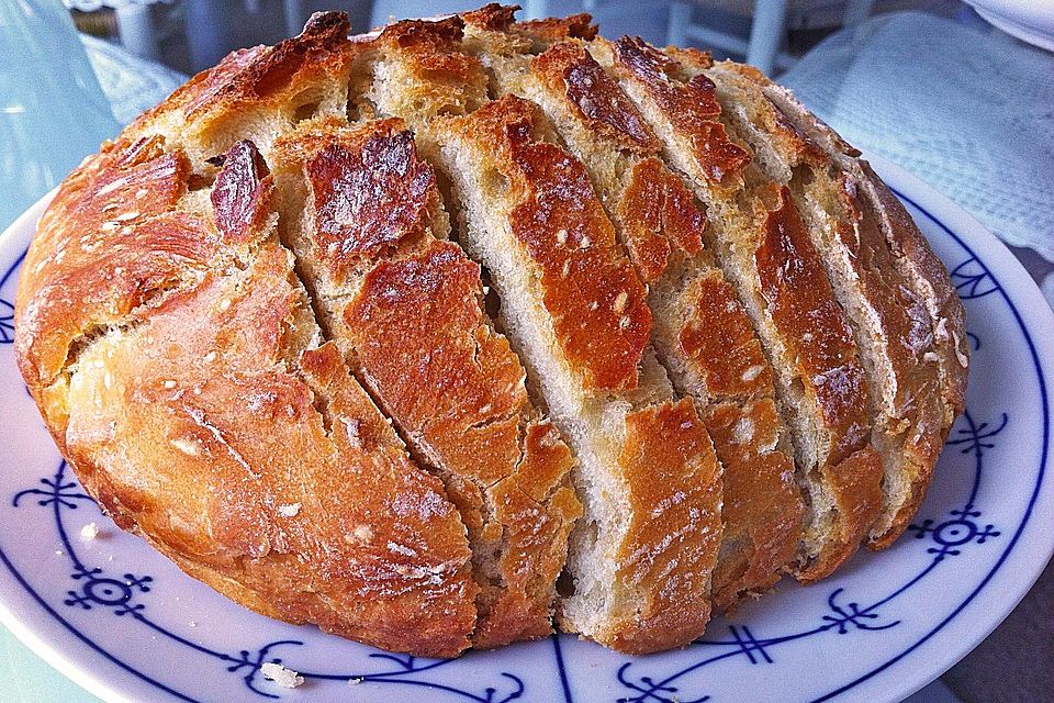 No - Knead - Bread mit Frischhefe