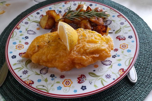 Backfisch in Bierteig