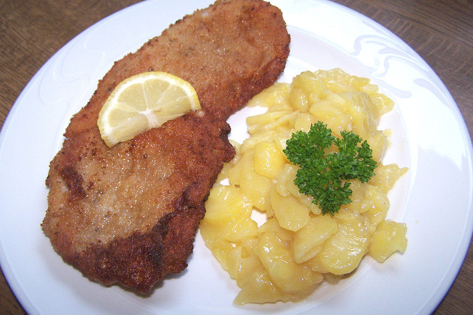 Paniertes Schnitzel mit Meerrettich