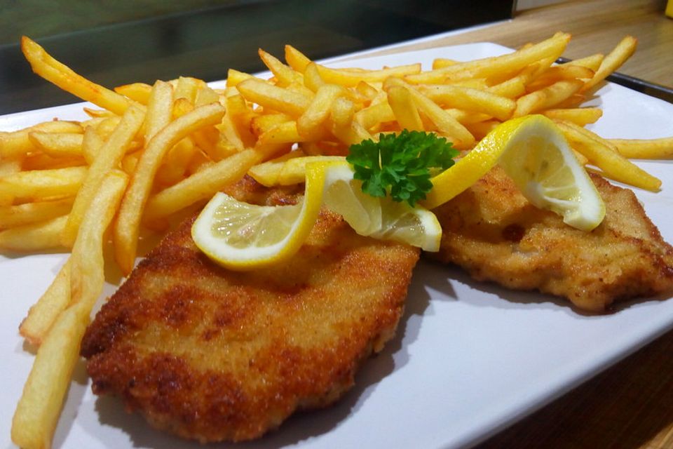 Paniertes Schnitzel mit Meerrettich