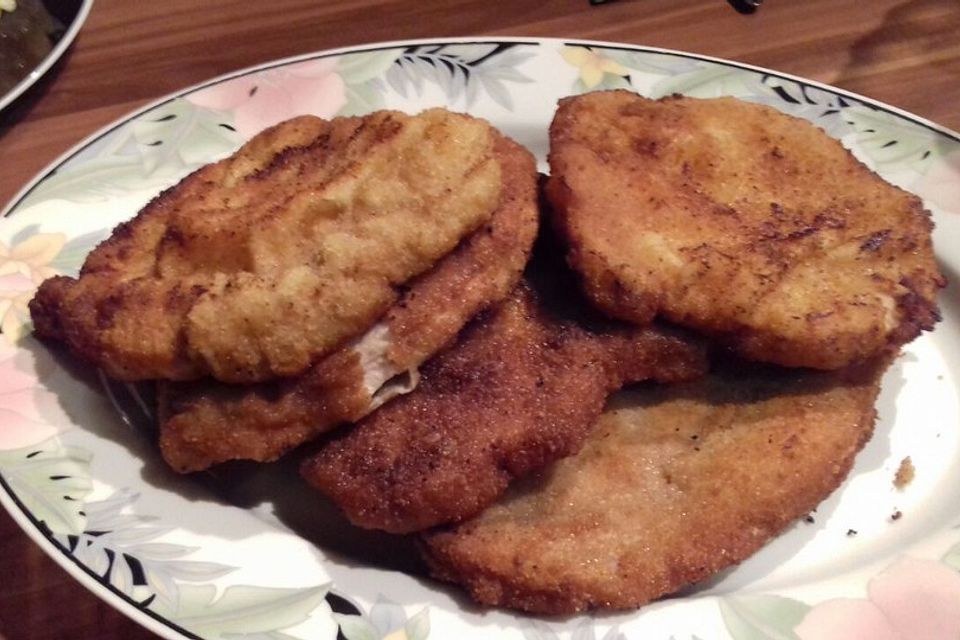 Paniertes Schnitzel mit Meerrettich