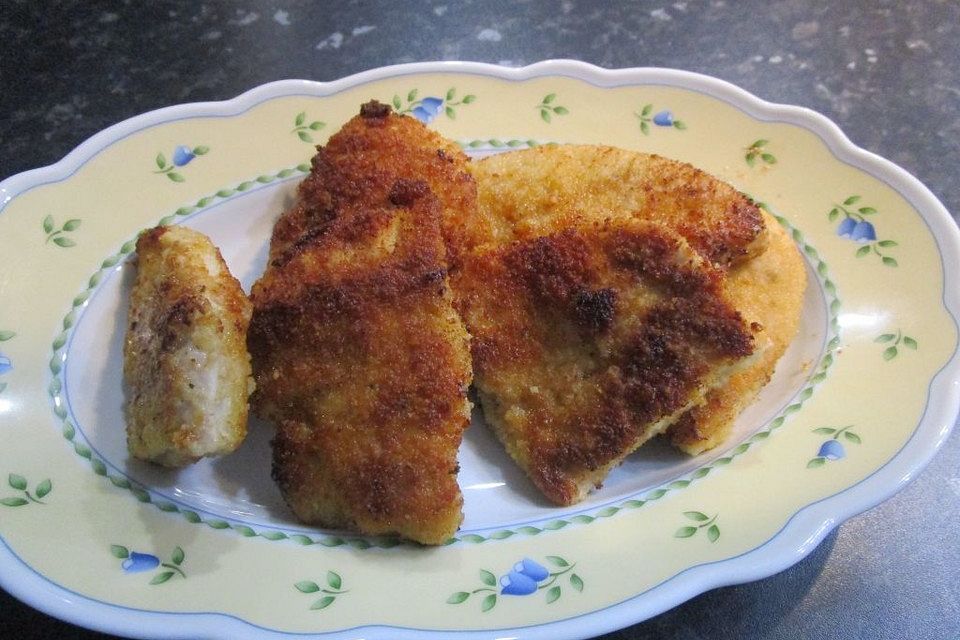 Paniertes Schnitzel mit Meerrettich