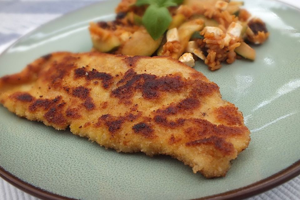 Paniertes Schnitzel mit Meerrettich