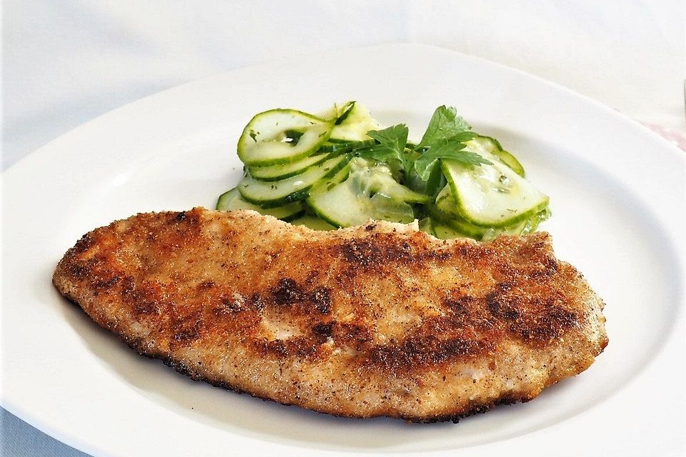 Paniertes Schnitzel mit Meerrettich