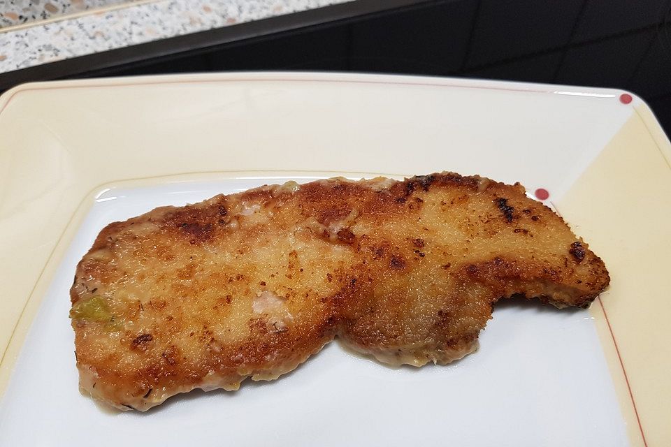 Paniertes Schnitzel mit Meerrettich