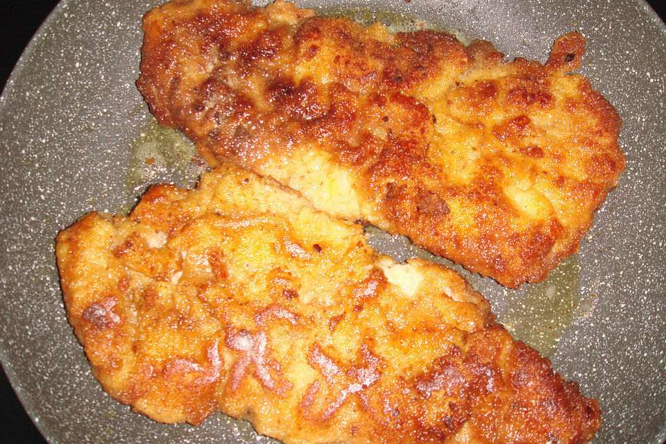 Paniertes Schnitzel mit Meerrettich