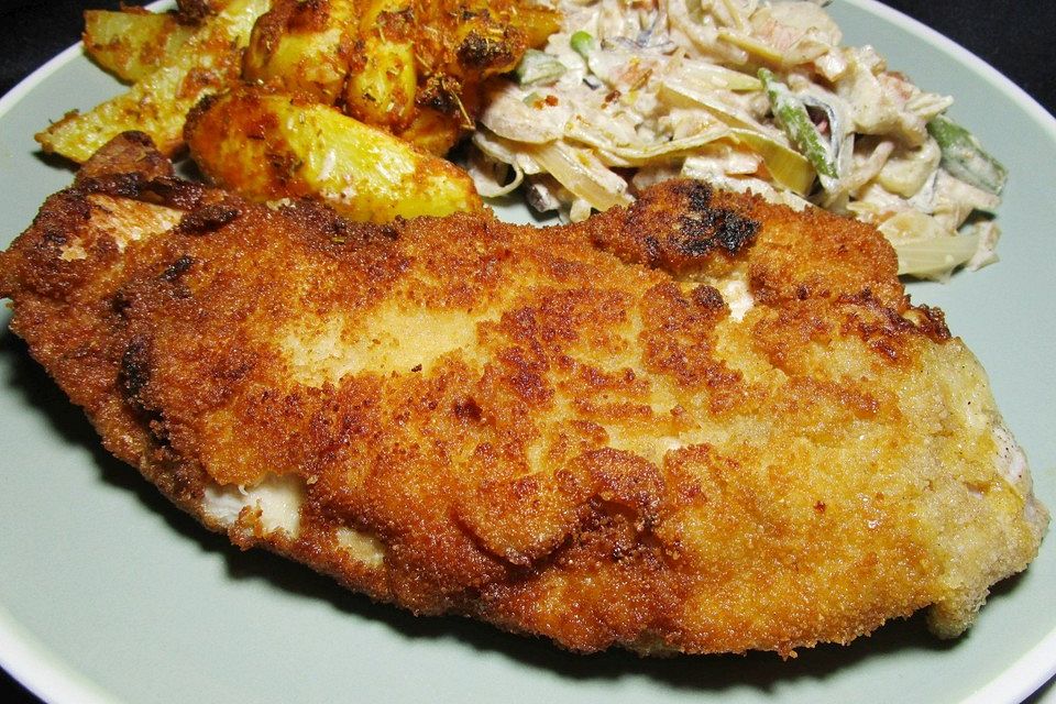 Paniertes Schnitzel mit Meerrettich