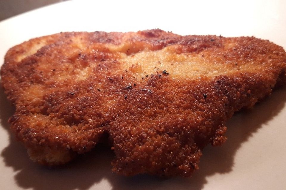 Paniertes Schnitzel mit Meerrettich