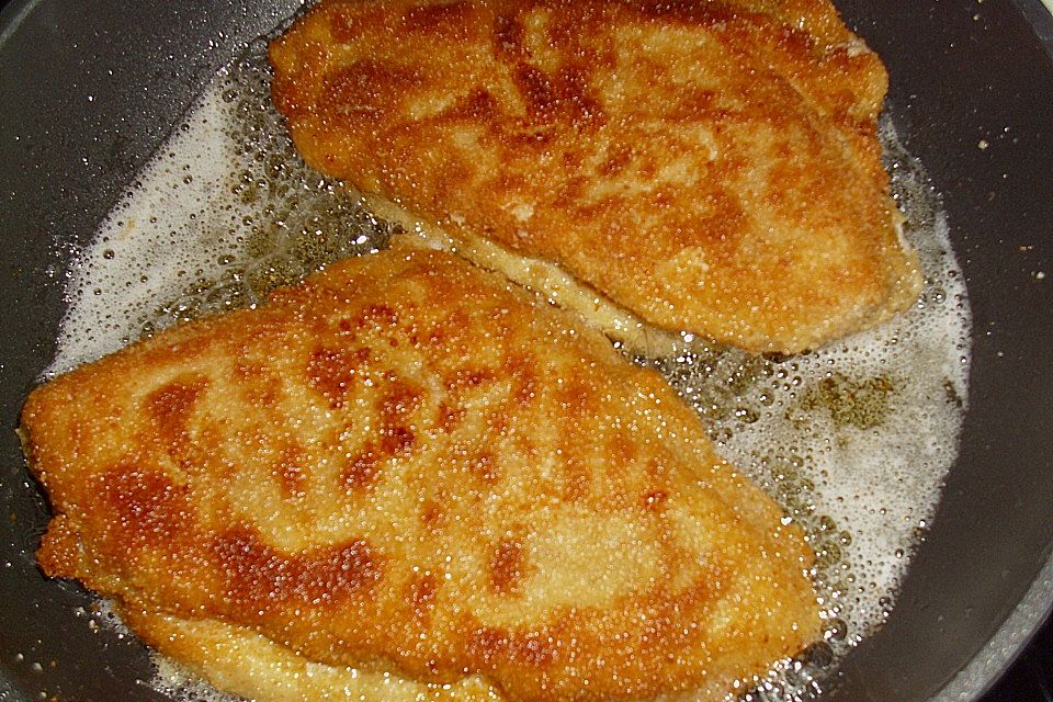 Paniertes Schnitzel mit Meerrettich