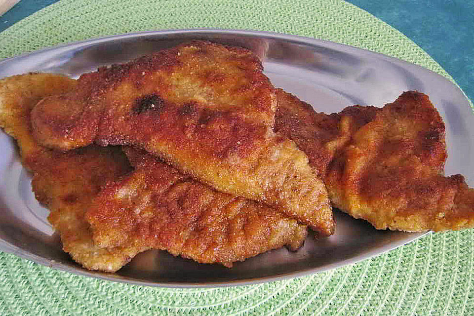 Paniertes Schnitzel mit Meerrettich