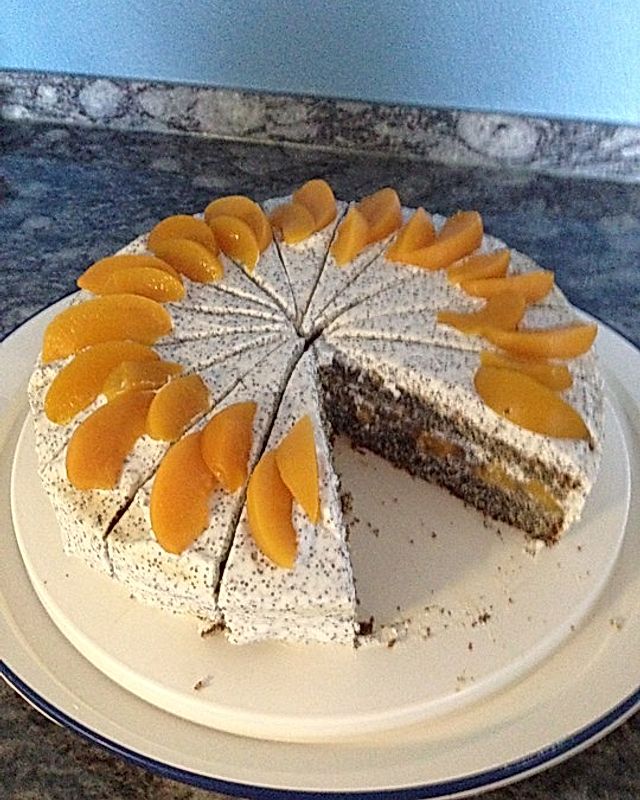 Pfirsich - Mohn - Torte