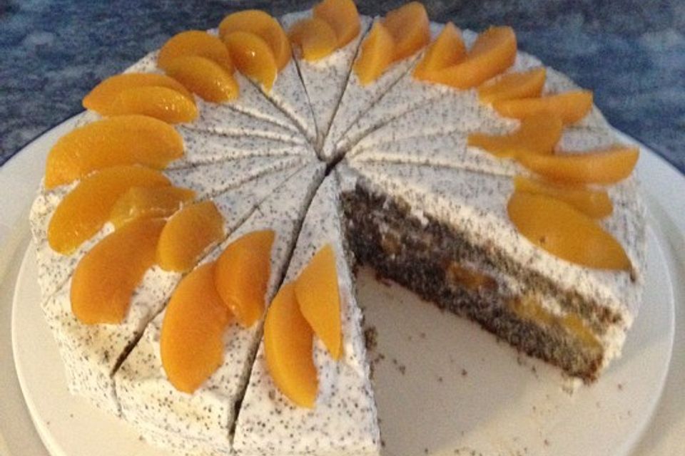 Pfirsich - Mohn - Torte