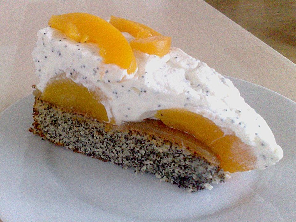 Pfirsich - Mohn - Torte von kaddistar | Chefkoch