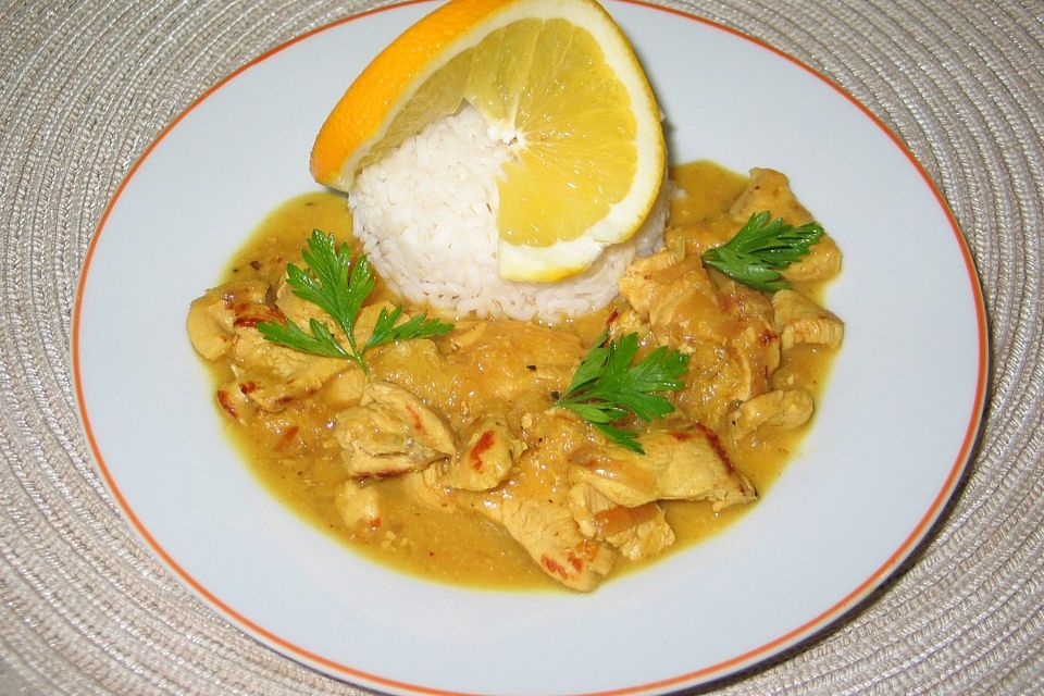 Fruchtiges Putencurry