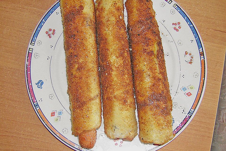 Bockwurst im würzigen Pfannkuchenteig all´italiamann