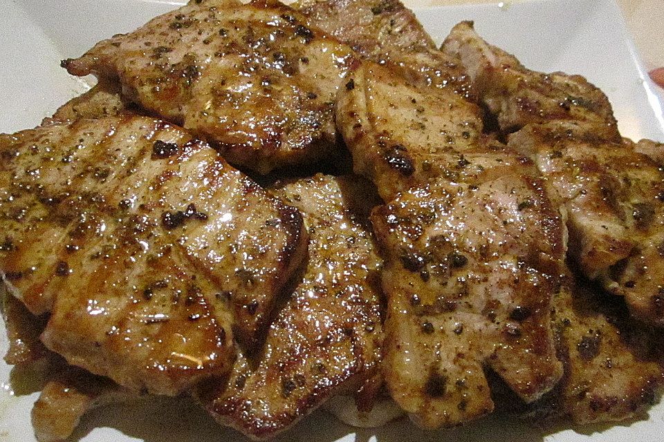 Honig - Senf - Marinade mit Pfefferkruste