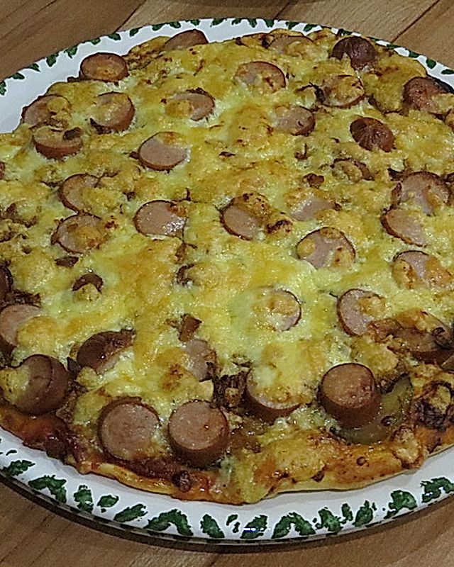 Hot Dog Pizza - Cheesy
