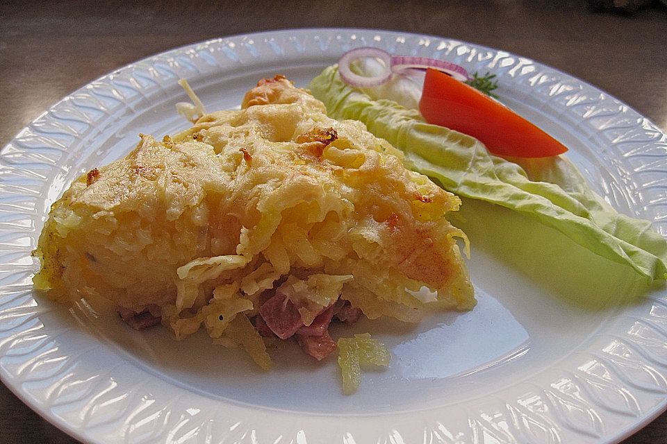 Käserösti mit Speck - Schinken - Zwiebeln