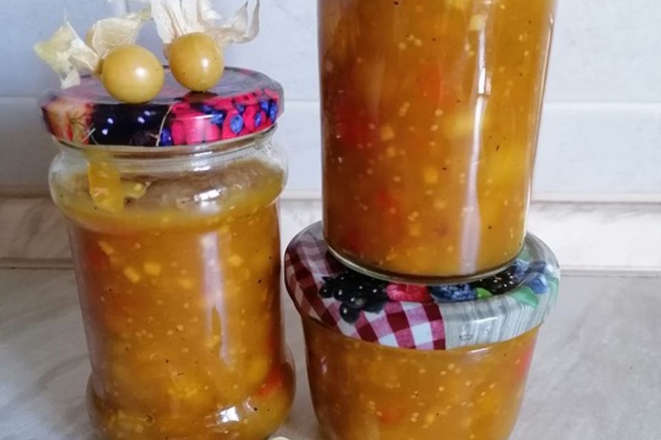 Mango - Physalis - Chutney mit Paprika