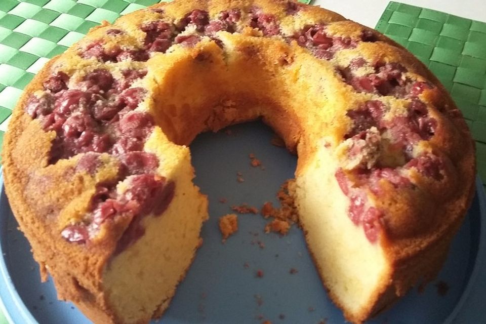 Vanille - Kirschkuchen