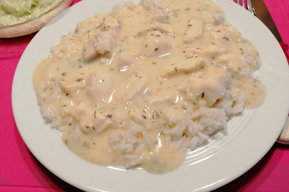 Pangasiusfilet in Estragonsoße