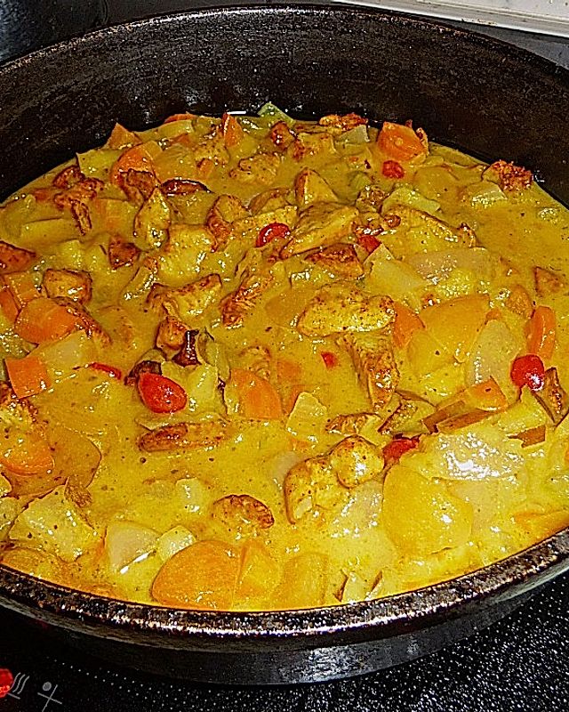 Hähnchengeschnetzeltes mit fruchtiger Currysoße