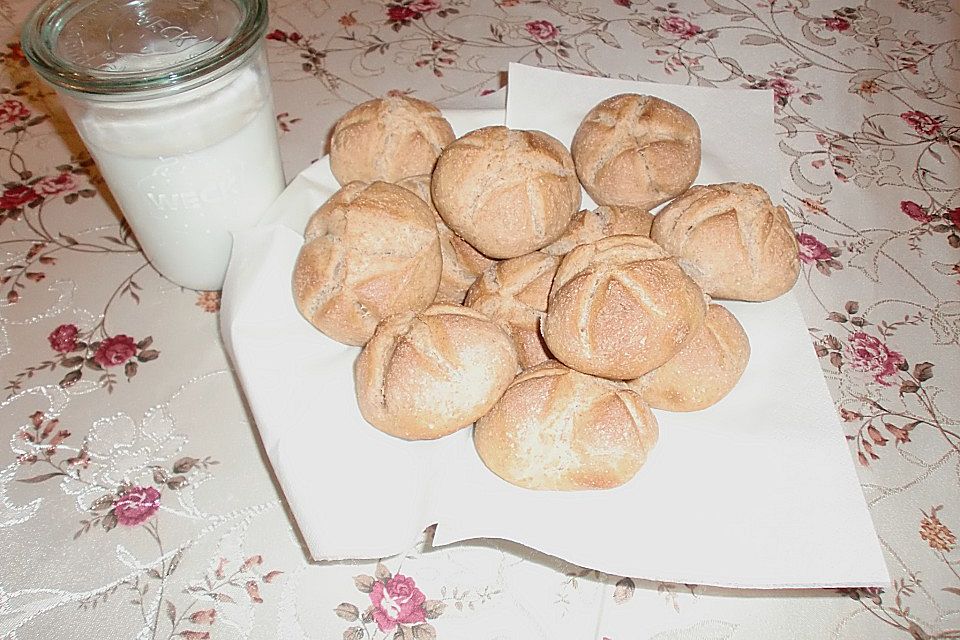 Brötchen mit Milchkefir