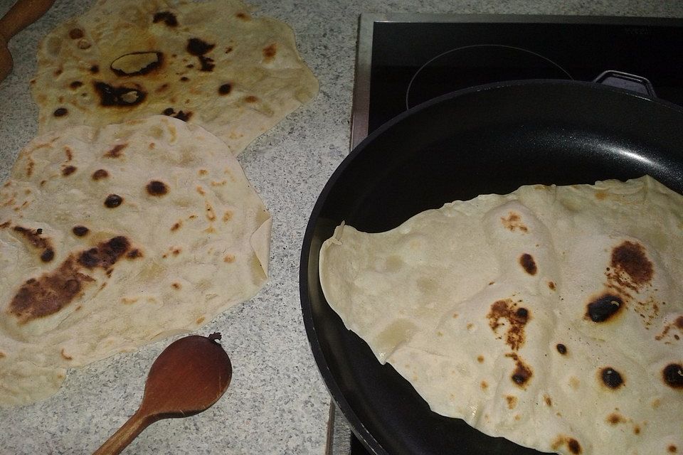 Tortillas aus Weizenmehl