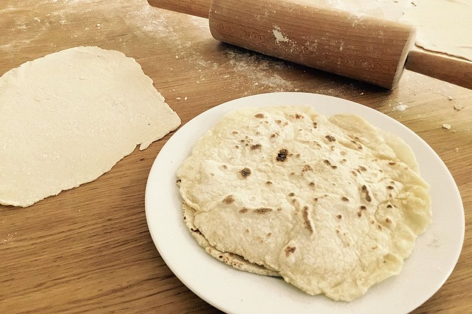 Tortillas aus Weizenmehl